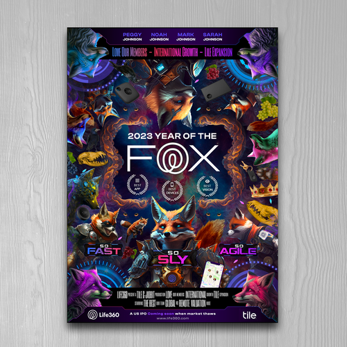 Life360 2023 Year of the Fox Poster Design by KashiArts