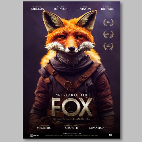 Life360 2023 Year of the Fox Poster Design by jimefelgueras