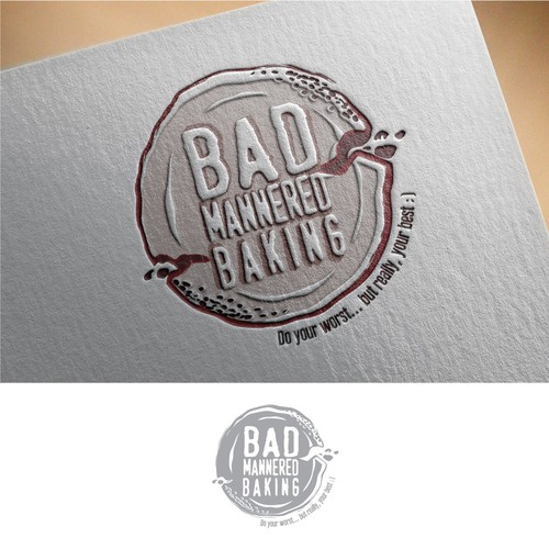 Need a fucking cool logo for Bad Mannered Baking - a swearing cookie stamp company Design by Dezion Projects