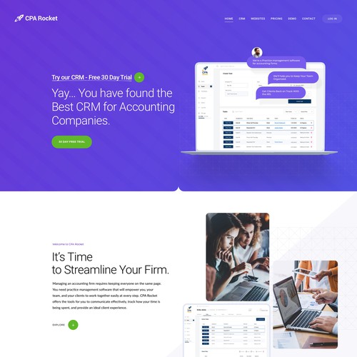 Website Design for our Accounting CRM Software Design von keilaMaria
