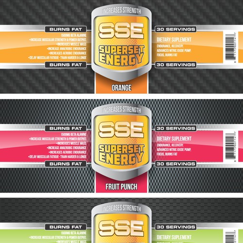 Create a Pre-Workout Label For SSE Design by MA©