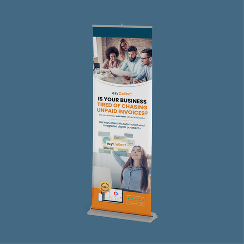 B2B Saas Pull Up Banner for Trade Show Design by raerie