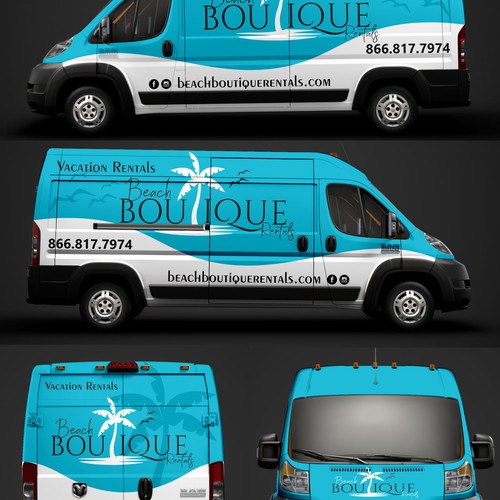 Vehicle Wrap Design for Boutique Vacation Property Rental Management Company on Anna Maria Island Design by SFZ_design