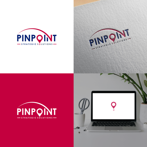 technical business consulting logo showing expertise for PINPOINTing the right problem to solve. Design by Efi*