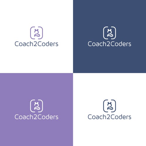 Subtly feminine and fun logo for coding novices Design by g'twitz