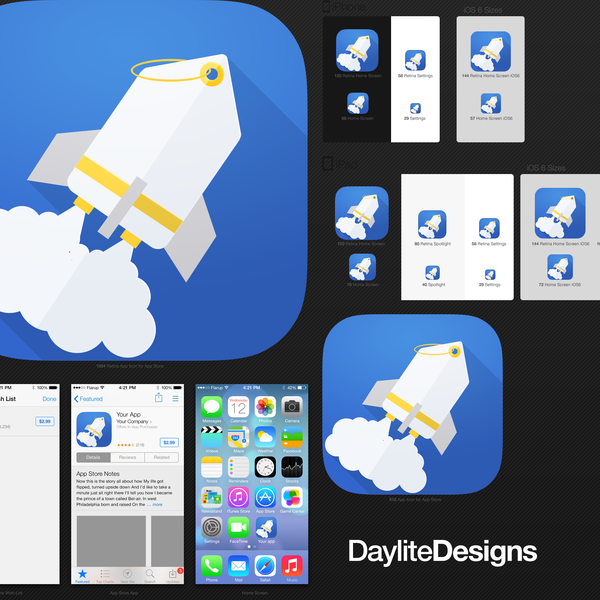 Create Simplicity for Retail Rocket app icon/ logo