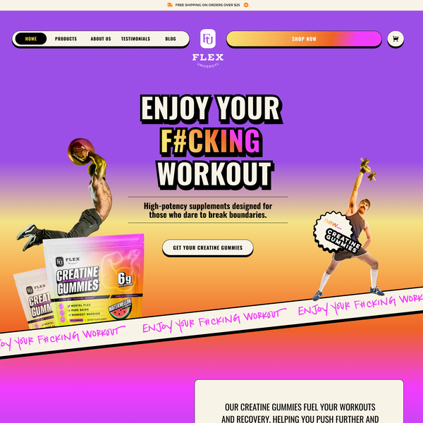 FUN BOLD EDGY - for  Fitness & Wellness company