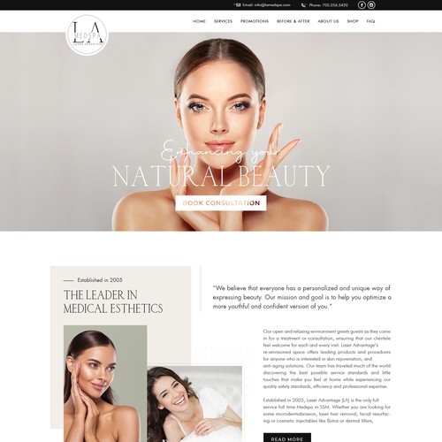 Website design for elegant medical spa Design by OMGuys™