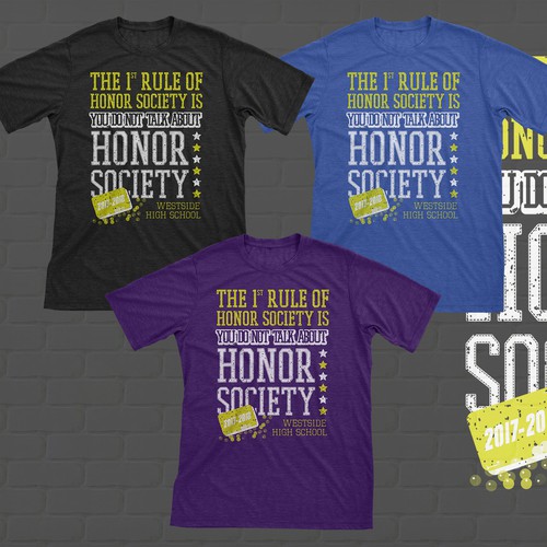 High School Honor Society T-shirt for www.imagemarket.com Réalisé par Wild Republic