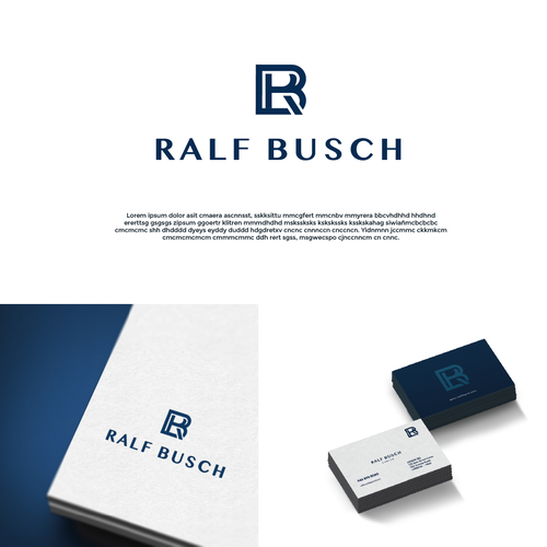 Ralf Busch Logo for Letter and Business Card Design by Pepe Delgado