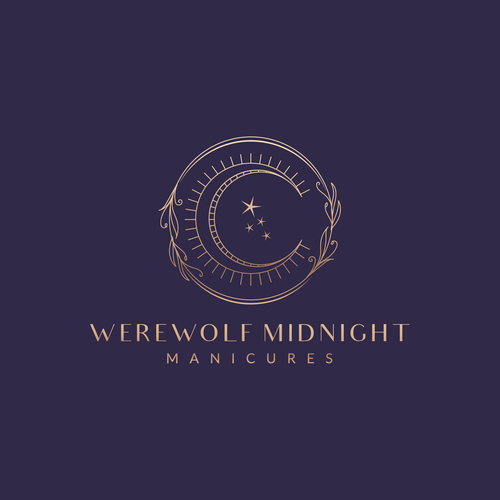 99d: Werewolf Midnight Manicures logo Design by m.odin