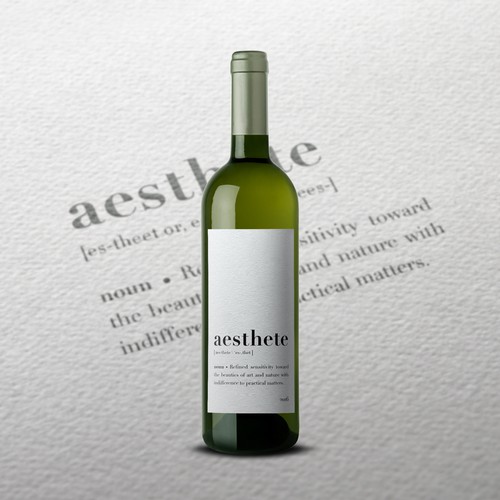 Minimalistic wine label needed Diseño de O Ñ A T E