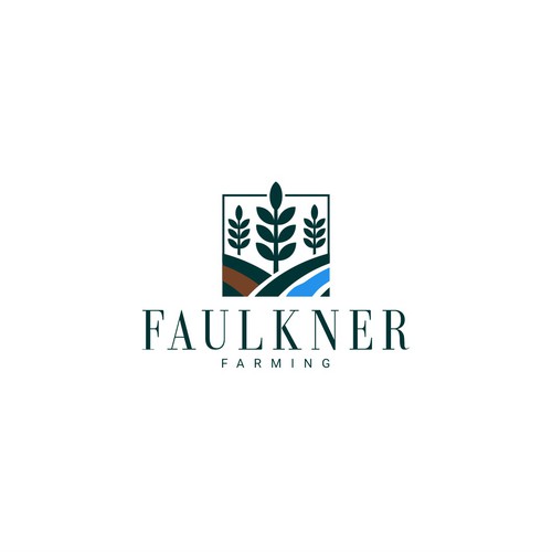 Sustainable & Regenerative Farming Logo and design work "Faulkner Farming" Design by CAIO PERON