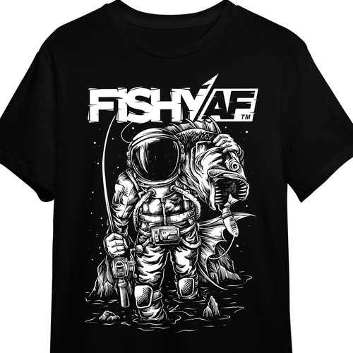 Design Fishing Astronaut - Swimbait Shirt di Heartless