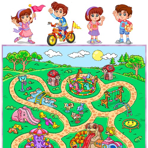 Create an interactive story telling set with board and characters Design von TheDaydreamerStd