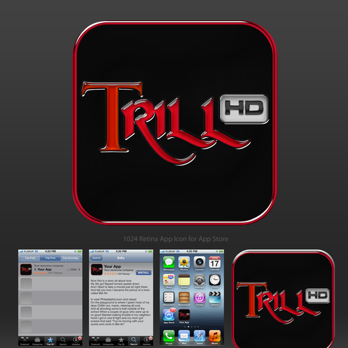 App Icon Design for TrillHD iOS App Design by Ferry888
