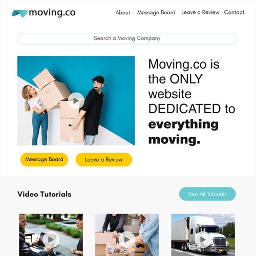 web page for moving related website Design by Asyaa Design