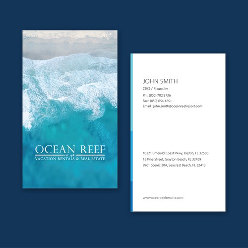 Design a fun, beach-inspired Business Card Design by fayastata77