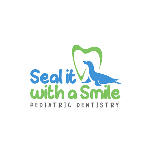 Modern and fun seal logo & branding package for new pediatric dentist! Diseño de Mumung