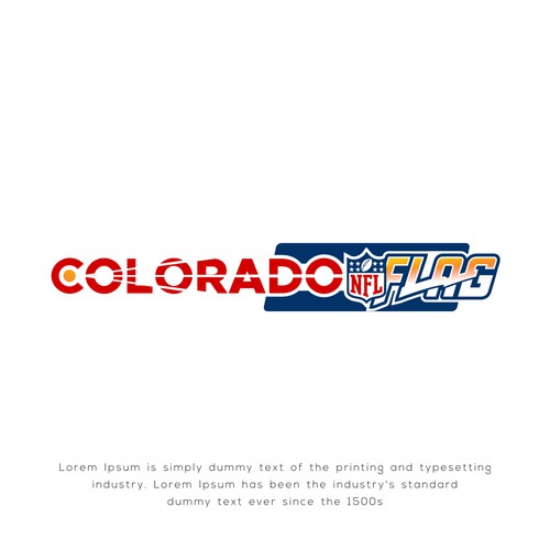 Colorado NFL Flag Logo Diseño de Astart