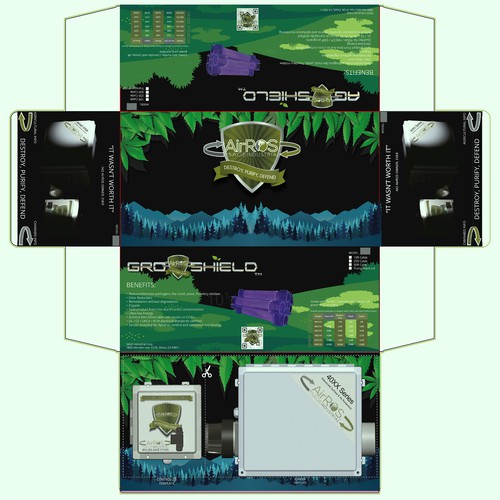 Diseño de Retail packaging for Advanced Air Purifier for Cannabis and Ag de Mitun99