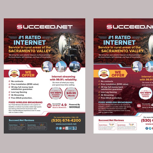 6x9 postcard advertisement for Fixed Wireless ISP Design by Create4Design