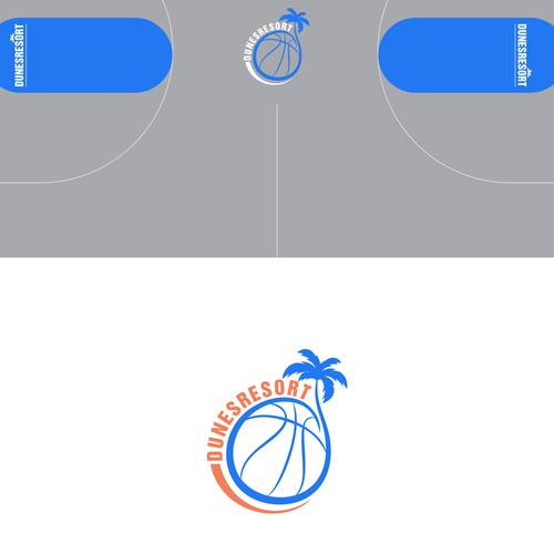 DUNESRESORT Basketball court logo. Design by WeCreative™