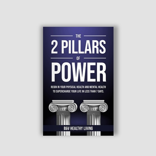 2 Pillars of Power book cover design to grab attention Design by Alem Duran