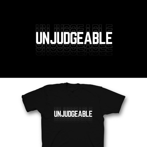 Simple t shirt design for media/ marketing for brand “Unjudgeable” Design by saka.aleksandar