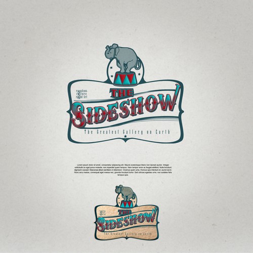 Logo for The Sideshow - a whimsical art gallery Design by IK•05