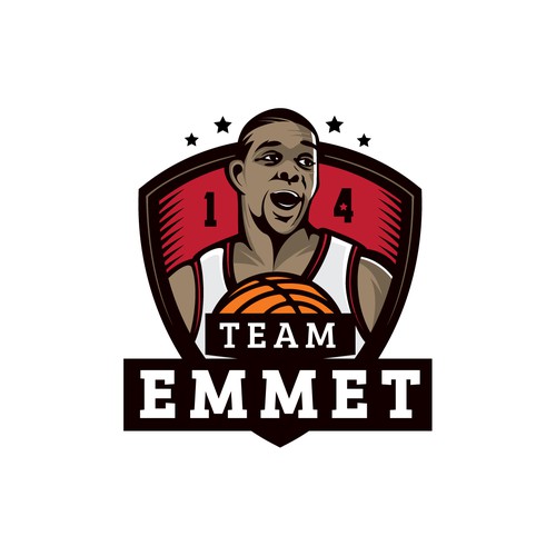 Basketball Logo for Team Emmett - Your Winning Logo Featured on Major Sports Network Design by honeyjar