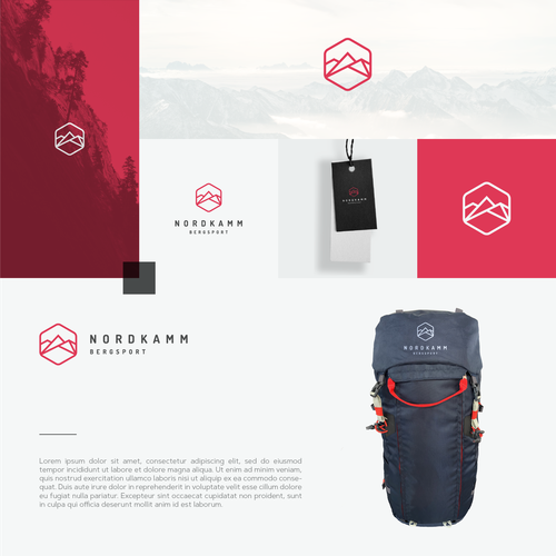 Clean Logo for Mountaineering Brand Design by DJstudio