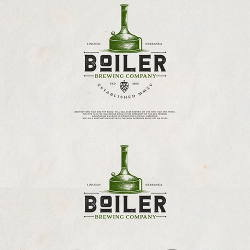 Boiler Brewing Co requests a classic logo for their high-end taproom & craft brewery デザイン by Project 4