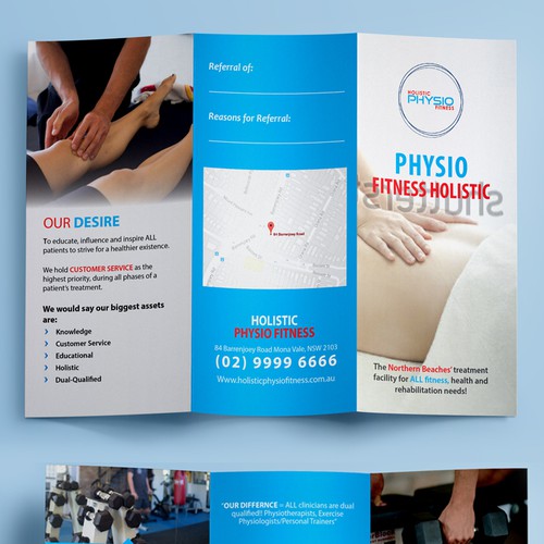 Physiotherapy clinic needs professional pamphlet Réalisé par Guro Gee