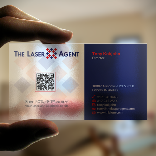 Create a modern, memorable business card for The Laser Agent! Design by ™SF_Design™