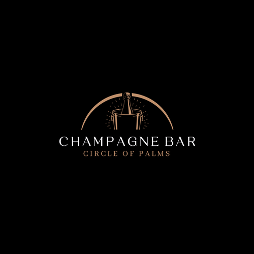 Luxury and modern Champagne Bar logo Design by RafaelErichsenStudio