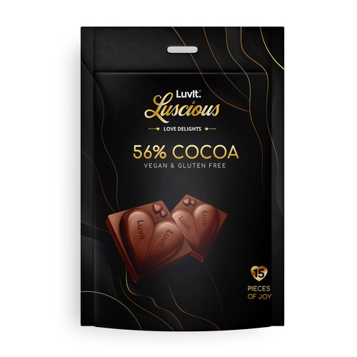 Design a standout label for a Premium Chocolate Homepack Design réalisé par Kasia Zwiech