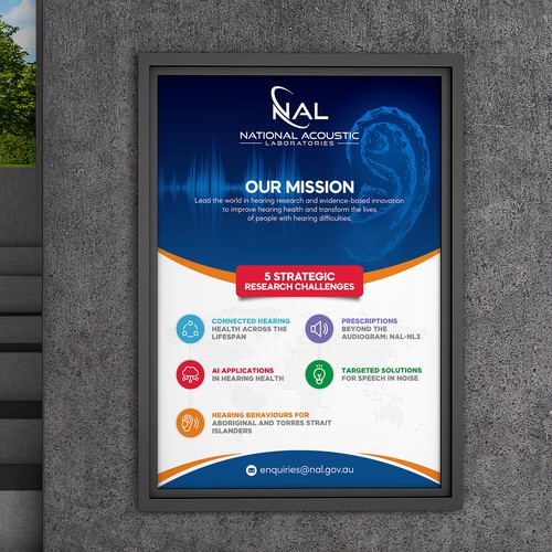 Create an engaging poster for a world-leading hearing research and innovation institution! Design by Shreya007⭐