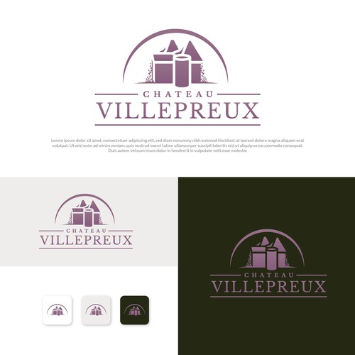 Modern new logo for French chateau and vineyard Design by Danielle Curtis