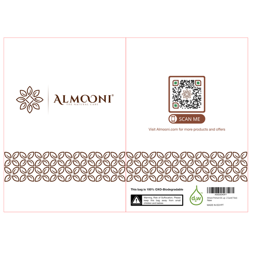 Design a simple yet elegant polybag packaging for our loofah brand Design by babibola