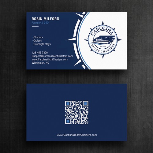 Carolina Yacht Charters Business Card Design réalisé par Felix SH