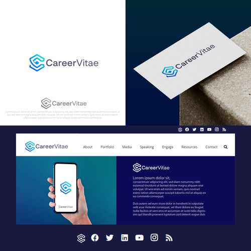 Logo for new tech platform showcasing dynamic CVs Design by artnazu