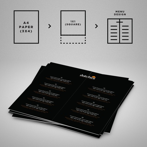Create a modern folding book menu for an Indian restaurant Diseño de dagusuper