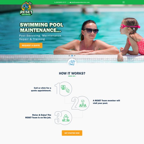 Pool Service Website for Heroes of Pool Industry Design by Jasmin_A