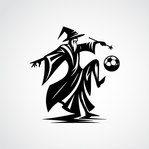Soccer Wizard Cartoon Design por Graphix Surfer