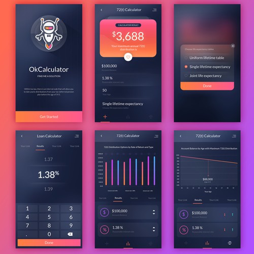 Design a sleek UI/UX for financial calculators | Other web or app ...
