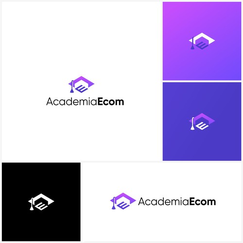 Academia Ecom - Logo For Online Ecommerce Learning Center Design by @fakfokhufu