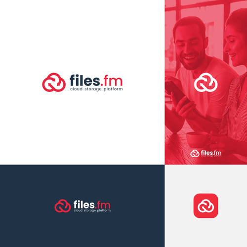 Files.fm logo and brand refresh for cloud storage platform Design by Diaveo