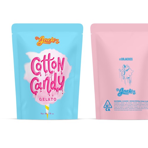 Cotton Candy gelato cannabis bag Design by bcra