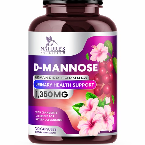 Colorful D-Mannose Design Needed for Nature's Nutrition Design réalisé par GenScythe